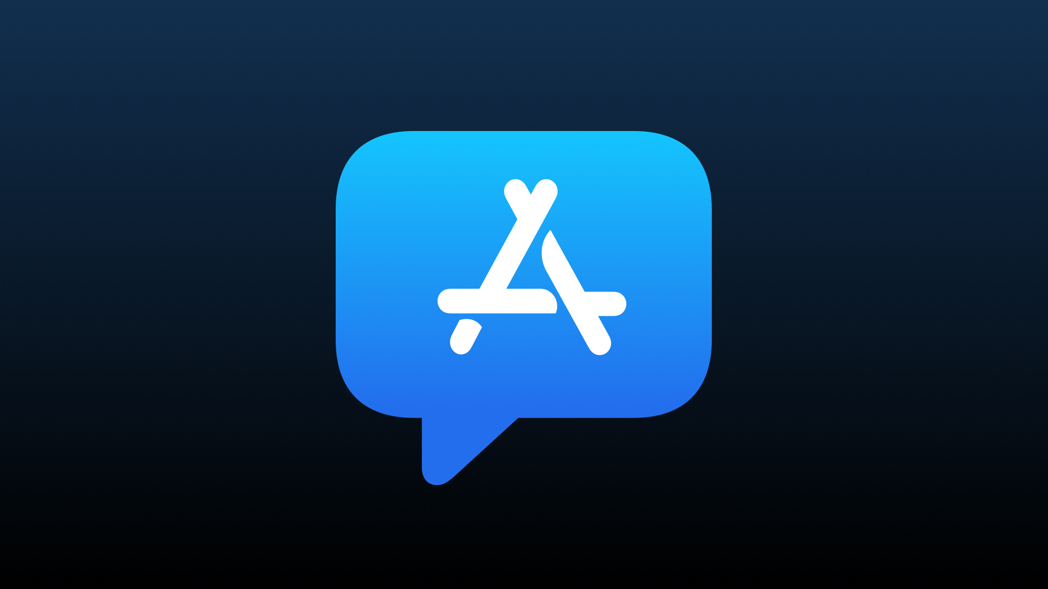 吹き出しに表示されたApp Storeのロゴ