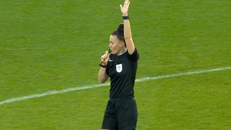 Rebecca Welch in action during her time as a top-flight referee