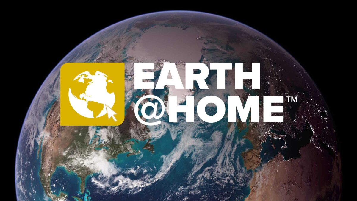 Earth@Home logo above image of the Earth.