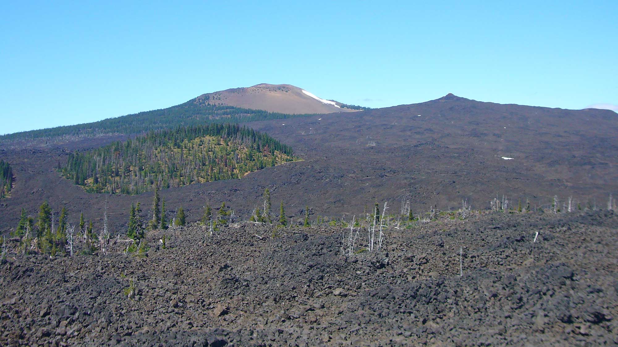 Photograph of Belknap Crater in Oregon.