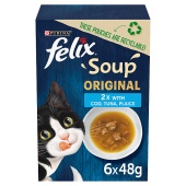 FELIX Soup Fish Selection Plaice, Tuna and Cod Wet Cat Food