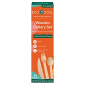 Eco Soul Compostable Wooden Cutlery Set