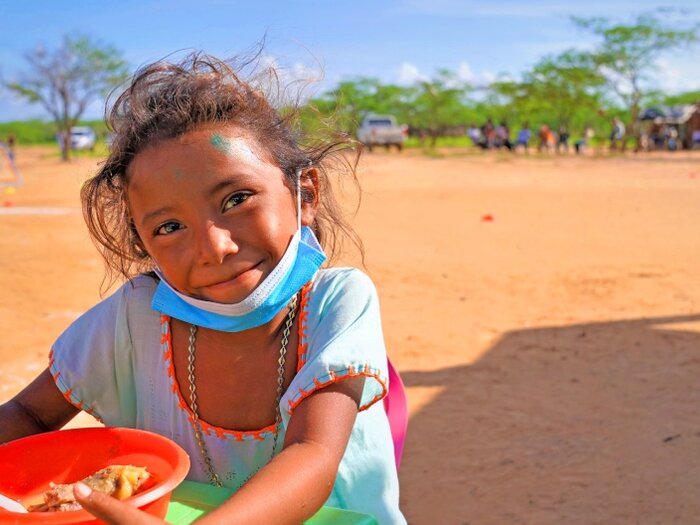 Niña indígena en La Guajira, Colombia