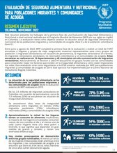 Evaluación de seguridad alimentaria a migrantes y comunidades de acogida en Colombia