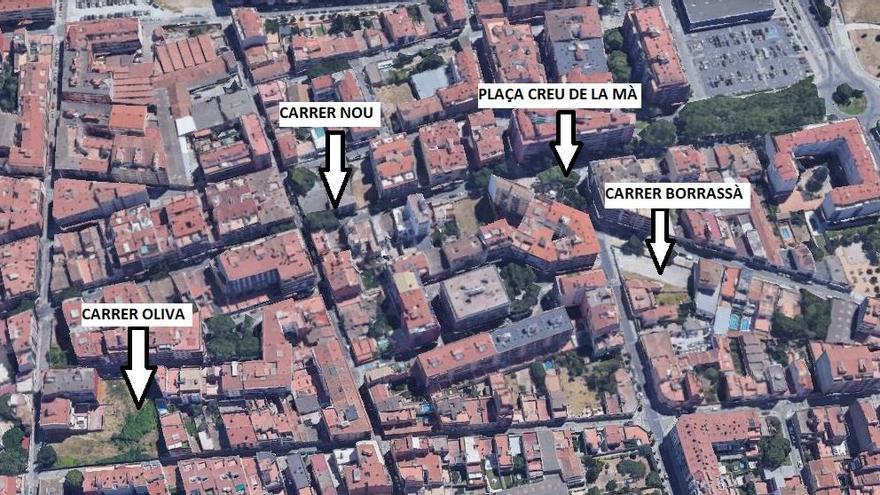 Dos aparcaments pal·liaran l’impacte  del nou carril bici del carrer Nou de Figueres