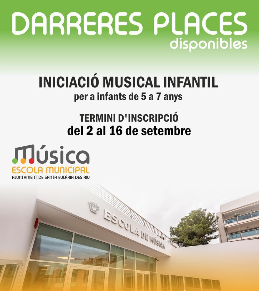 Abierto el plazo para matricularse en los cursos de la Escuela Municipal de Música de iniciación infantil y de producción musical