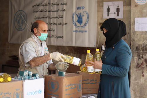 Ruoka jakelua, Aleppo, Syyria. Kuva: WFP/Khudr Alissa