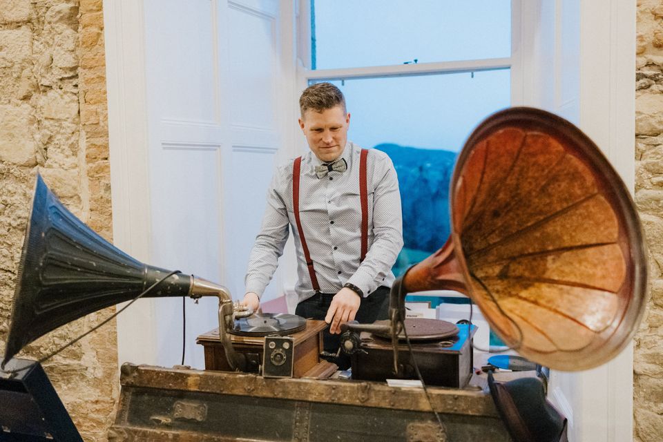 Trevor with his two gramophones