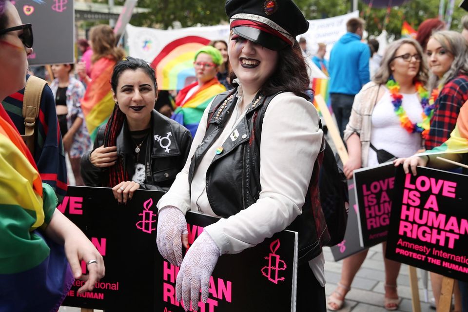 Belfast Pride 2016: Thousands of people take part in the annual Pride event in Belfast city centre celebrating Northern Ireland's LGBT community. Photo by Kelvin Boyes / Press Eye