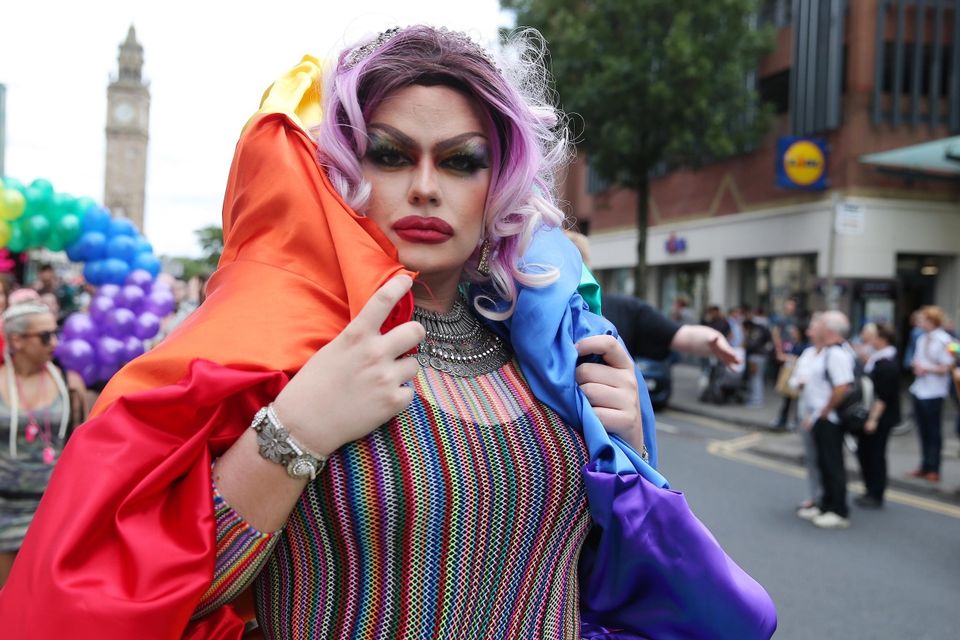 Press Eye - Belfast - Northern Ireland - 6th August 2016 

Belfast Pride Festival 2016

Thousands of people take part in the annual Belfast Gay Pride event in Belfast city centre celebrating Northern Ireland's LGBT community.

Photo by Kelvin Boyes / Press Eye