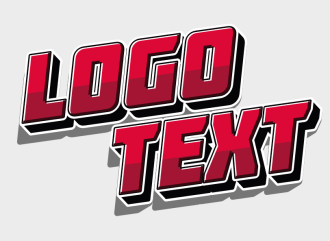 Логотип в стиле спортивного боевика: агрессивный 3D текст.