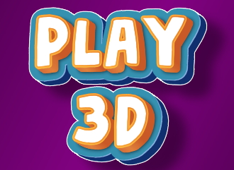 3Д надпись в стиле объёмного игрового лого
