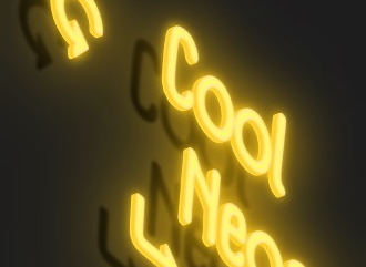 Сделать 3D светящееся неоновое текстовое лого красивым шрифтом