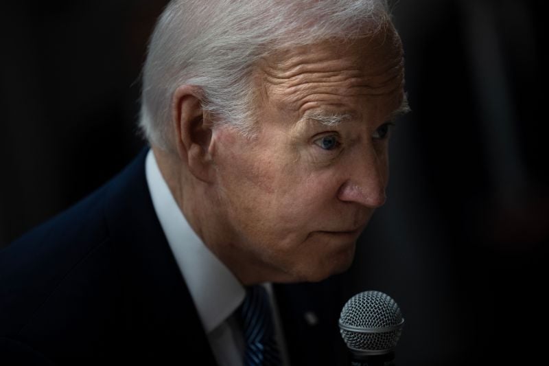 U.S. President Joe Biden speaks about the midterm elections at the Democratic National Committee headquarters.