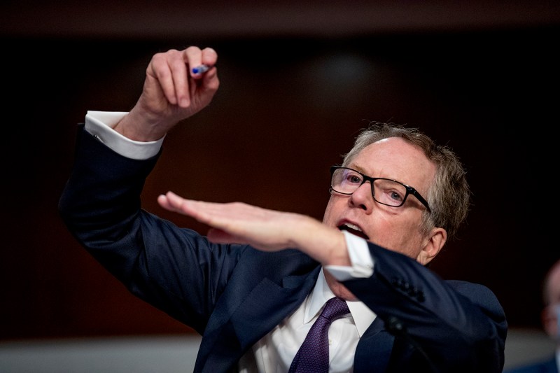 U.S. Trade Representative Robert Lighthizer speaks at a Senate Finance Committee hearing on U.S. trade in Washington on June 17, 2020.