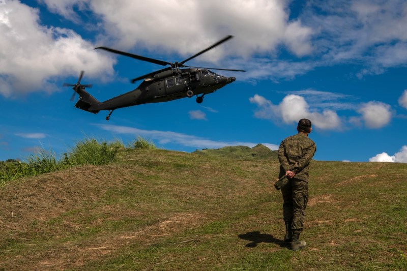 U.S. and Philippine soldiers take part in a joint live fire exercise as part of the annual 'Balikatan' (shoulder-to-shoulder) U.S.-Philippines war exercises, on March 31, 2022 in Crow Valley, Tarlac, Philippines.