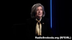 Джоні Ернст, сенаторка США від Республіканської партії під час візиту до Києва. 6 квітня 2024 року