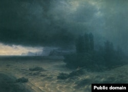 Картина Ивана Айвазовского "Ливень в Судаке"