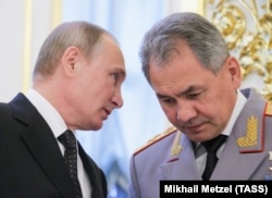 Владимир Путин и Сергей Шойгу, 2016 год