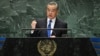 Chinese Foreign Minister Wang Yi speaks during the Summit of the Future on the sidelines of the UN General Assembly in New York on September 23.