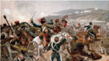 "Балаклавское сражение", фрагмент картины английского художника Ричарда К. Вудвилла (1897), изображающей одно из сражений Крымской войны (1855)