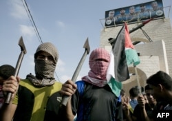 Антиизраильская демонстрация в секторе Газа. 2015 год