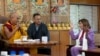 The Dalai Lama speaks with former US House Speaker Nancy Pelosi during their meeting at Dharamshala, Himachal Pradesh, India, June 19, 2024. (Tenzin Choejor/Office of His Holiness the Dalai Lama/Handout via Reuters)