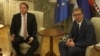 Predsednik Srbije Aleksandar Vučić i Evropski komesar za proširenje i susedsku politiku Oliver Varhelji (Foto: FoNet/Zoran Mrđa)