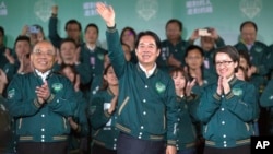 Phó Tổng thống Đài Loan Lại Thanh Đức (Lai Ching-te) mừng chiến thắng cuộc bầu cử. (Ảnh tư liệu)
