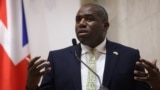 Britanski ministar vanjskih poslova David Lammy govori na zajedničkoj konferenciji za novinare s američkim državnim sekretarom i ukrajinskim ministrom vanjskih poslova nakon njihovih razgovora u Kijevu, Ukrajina, 11. septembra 2024.