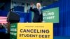 FILE - U.S. President Joe Biden departs after delivering remarks on student loan debt at Madison College on April 8, 2024, in Madison, Wisconsin. The U.S. Education Department announced May 22, 2024, that it will cancel student loans for an additional 160,000 borrowers.