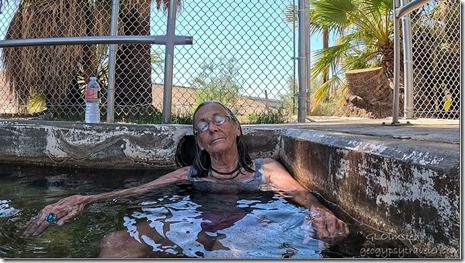 Gaelyn soaking Old Fogey Hotspring Holtville CA