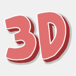   3D 