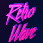 Retro wave text effect