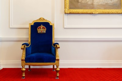 Image of one of the thrones in the Ballroom