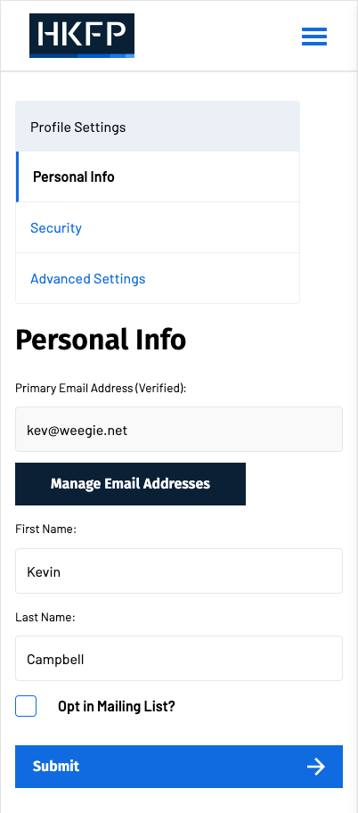 Personal Info