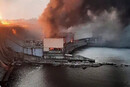 Пожежа на Дніпровській ГЕС після російської ракетної атаки 22 березня 2024 року