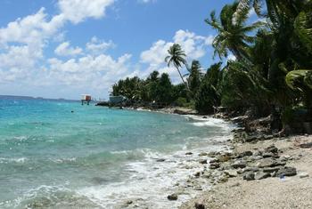 Nukunonu Atoll seaside is one of the regions of the world vulnerable to the impact of the climate change.