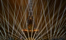 The Olympics 2024 opening ceremony lights on the Eiffel Tower