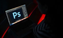 logo of 'Adobe Photoshop' is displayed on computer screen