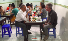 Barack Obama and Anthony Bourdain meet up in Hanoi for some beer and bun cha