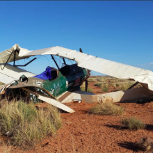 Pilot escapes with only bruises after 1942 biplane crashes in Arizona desert