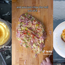 different tiktok food trends in one image