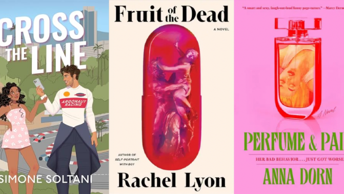 Cross the line by Simone Soltani / Fruit of the Dead by Rachel Lyon / Perfume And Pain by Anna Dorn