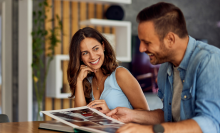 Couple reading together