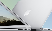 two MacBook Air laptops