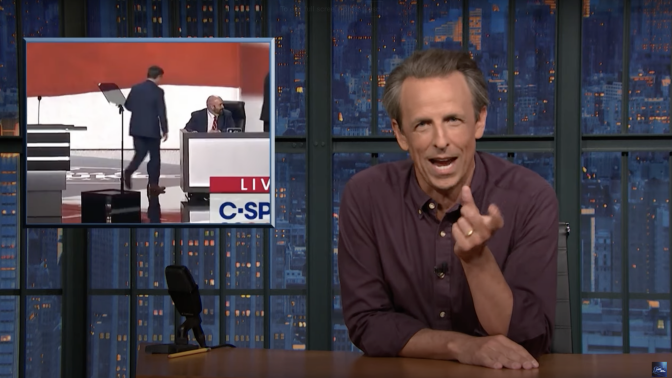 Seth Meyers presents a segment about the RNC.