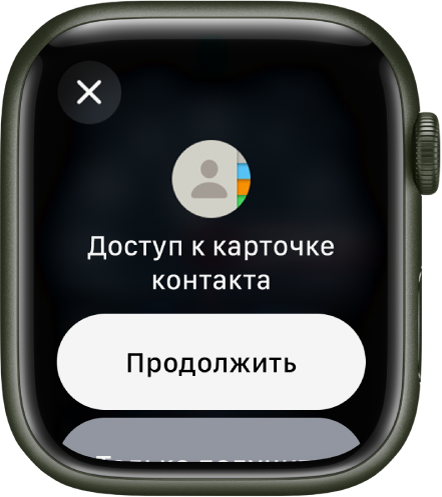 На экране функции NameDrop показаны две кнопки: «Продолжить», с помощью которой можно получить контактную информацию другого человека и отправить свои данные, и «Только получить», чтобы только получить контактную информацию от другого человека.