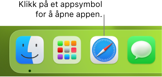 Safari-symbolet i Dock.