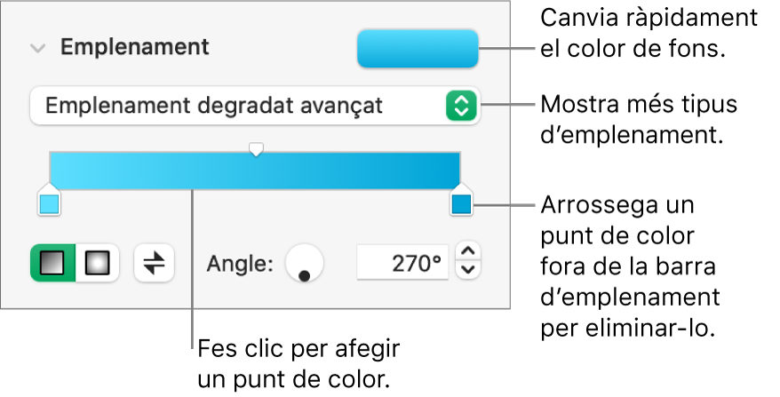 Control per omplir objectes amb colors.